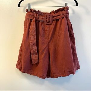 Zara Paperbag Red Shorts